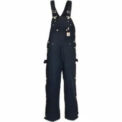 Carhartt Overalls: Men's R41 BLK Black Zip To Hip Quilt Lined Overalls -Carhartt Outlet Workwear Store image 55263