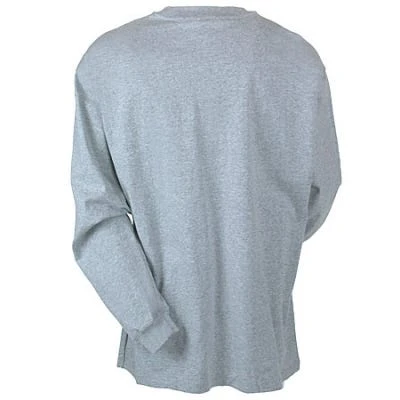 Carhartt Shirts: Men's Grey Long Sleeve K128 HGY Cotton Knit Henley Shirt 1 Carhartt Shirts: Men's Grey Long Sleeve K128 HGY Cotton Knit Henley Shirt