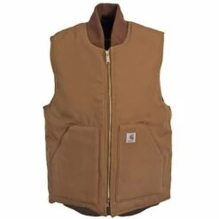 Carhartt Vests: Men's Brown V01 BRN Water-Repellent Insulated Arctic Vest