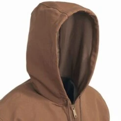 Carhartt Jackets: Men's J131 BRN Brown Duck USA-Made Hooded Jacket -Carhartt Outlet Workwear Store image 90475