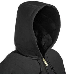 Carhartt Jackets: Men's Black J140 BLK USA Made Flannel Lined Duck Active Jacket -Carhartt Outlet Workwear Store j140blk carhartth 01 1