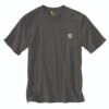 Carhartt Shirts: Men's K87 306 Peat Heavyweight Pocket Short Sleeve Loose Fit T Shirt