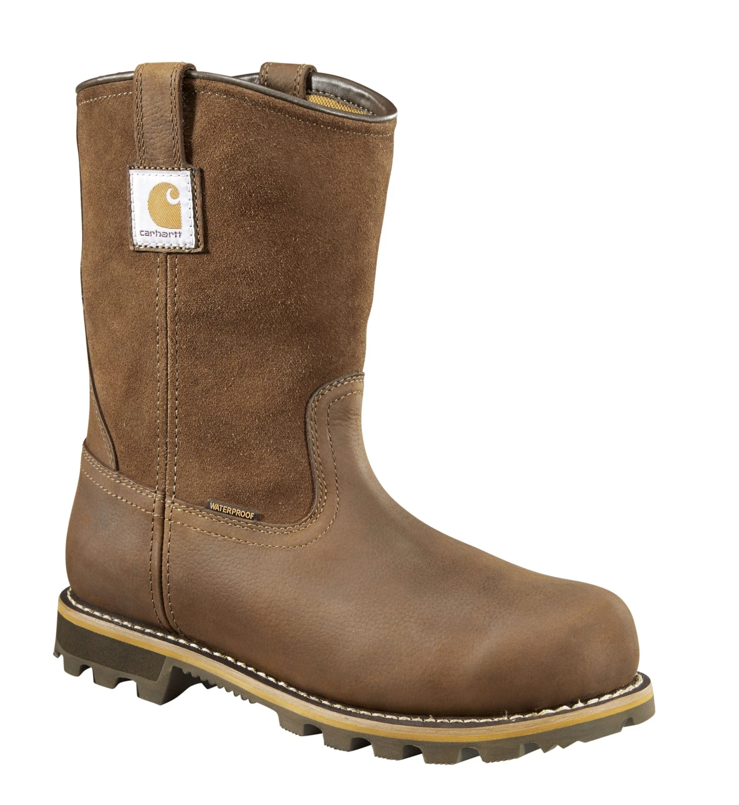 Carhartt Boots: Men's CMP1053 Brown Waterproof Slip Resistant Wellington Work Boot 3 Carhartt Boots: Men's CMP1053 Brown Waterproof Slip Resistant Wellington Work Boot - Image 3