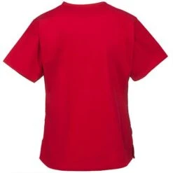 WonderWink Scrubs: Women's Red Bravo V-Neck Cotton Blend Scrub Top 6016 RED